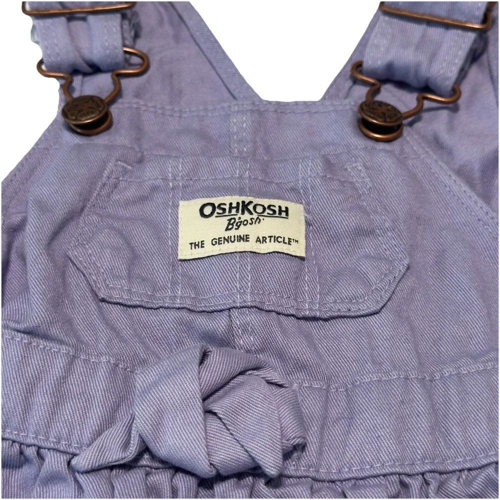 OSHKOSH BABY B'GOSH Periwinkle Purple Overall Vestbak Dress 3 Months